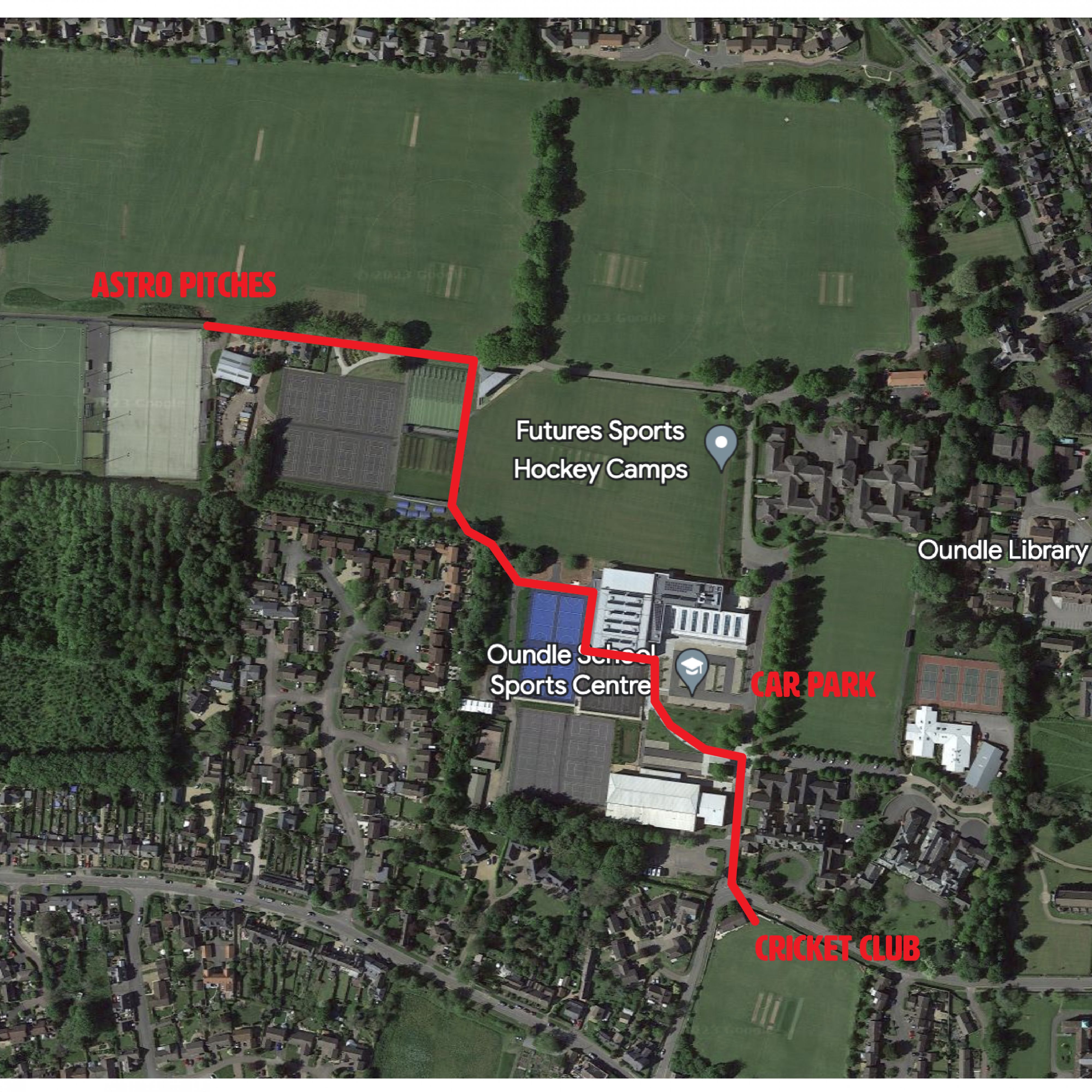Oundle Cricket Club Directions